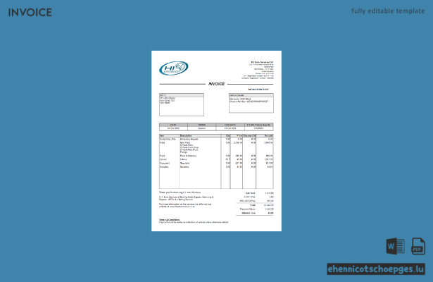 Vereinigtes Königreich H I Auto Services Ltd Beispielvorschau